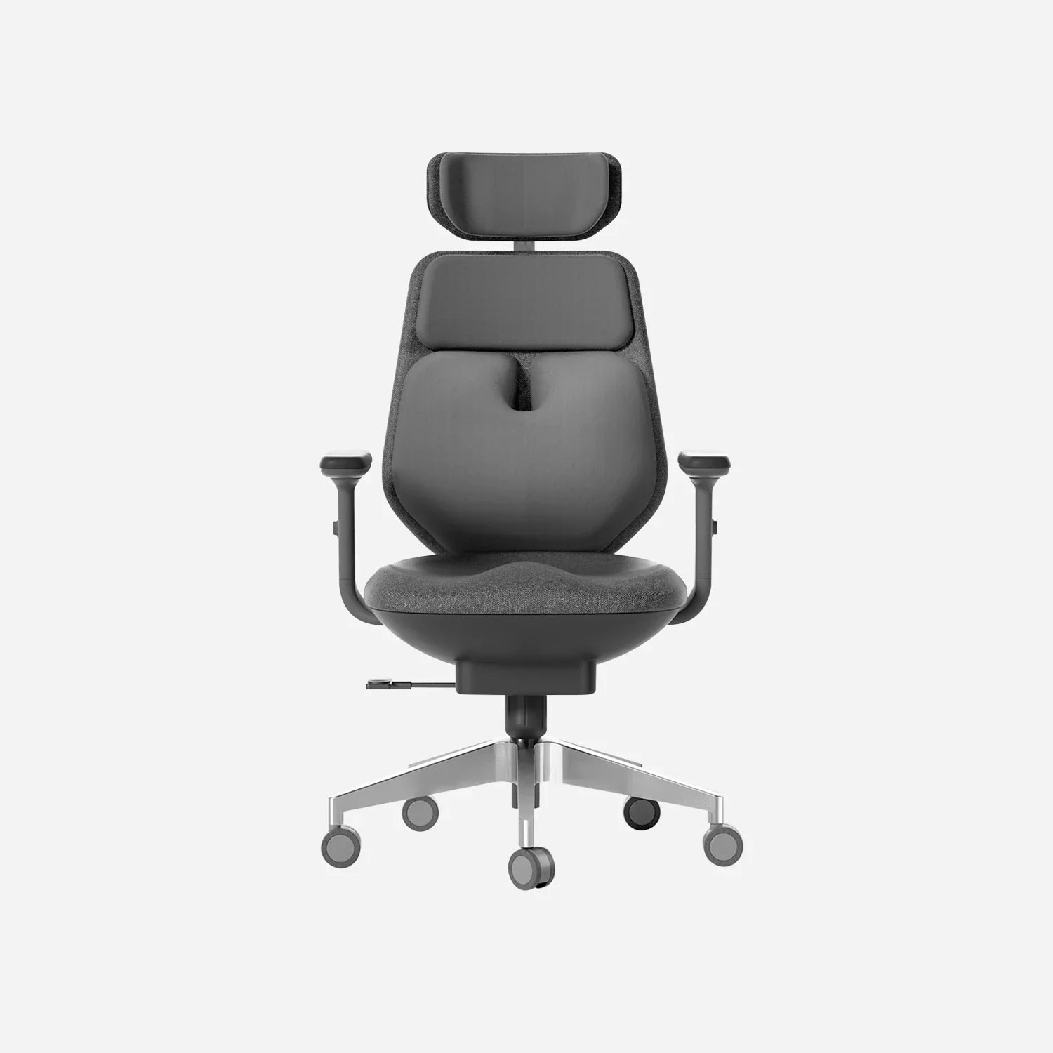 [product] Air-Smart ergonomic office chair front view, studio shot.