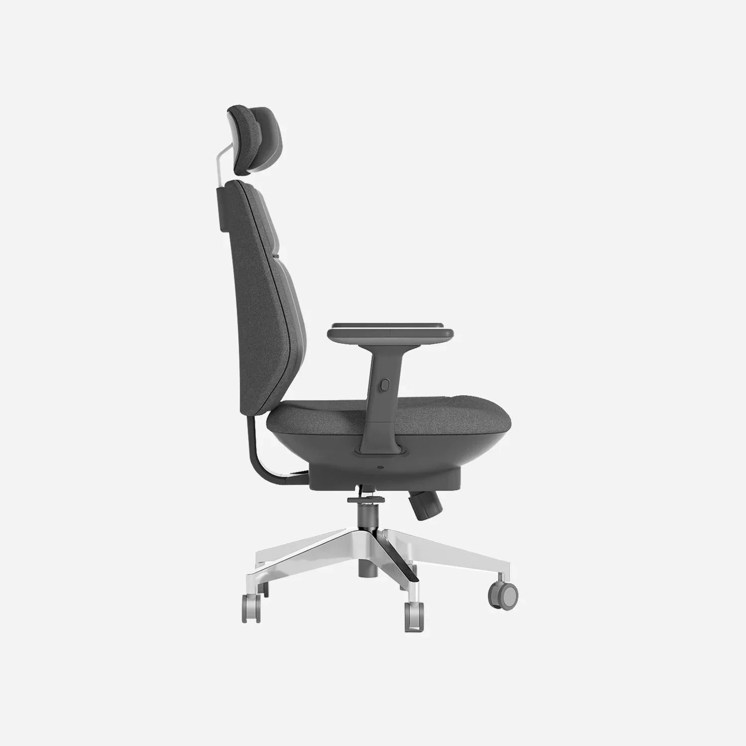 [product] Air-Smart ergonomic office chair side view, studio shot.